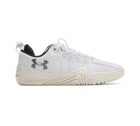 Under Armour Tribase Women's Reign 6 Sneaker, White/Stone/Black, 6.5 UK