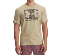 Under Armour Men's ABC Camo Boxed Logo Short Sleeve, Fast-Drying Men's T-Shirt, Comfortable Activewear Top for Training, Athletics and Casual Wear,Field Khaki / / Timberwolf Taupe,XL