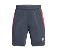 UNDER ARMOUR Boys Football Challenger Shorts - Grey, Downpour Gray / Fire / White, Size L Downpour Gray / Fire / White