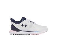 UNDER ARMOUR 2025 UA DRIVE FADE SL LADIES GOLF SHOES - WHITE / PRIME PINK 101 - 5.5 UK