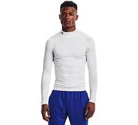 Under Armour UA HG Armour Comp Mock LS - Long Sleeve - Tops - White/Black - Size: MD