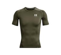 Under Armour UA HG Armour Comp SS - Short Sleeve - Tops - Marine OD Green/White - Size: LG