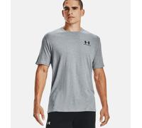 Under Armour Mens UA Sportstyle Left Chest Short Sleeve T-Shirt Steel Light Heather / Black S