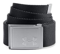 Under Armour UA Men's Webbing 2.0 Belt, Versatile Belt, Reversible Belt Men, Black (Black/Pitch Gray/Silver (002)), one size