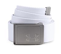 Under Armour UA Men's Webbing 2.0 Belt, Versatile Belt, Reversible Belt Men, white (White/Overcast Gray/None(100)), one size