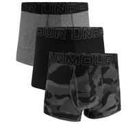 Under Armour Men's 3-Pack Performance Tech Boxer Brief, 3" Inseam - Breathable, Moisture Wicking, Soft Touch, All-Day Comfort, Black/Grey/Camo, 2XL