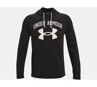(S, Black/Onyx White) Under Armour Mens 2021 Rival Terry Big Logo Moisture Wicking Quick Drying Hoody