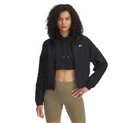 Under Armour Women's Rival Woven Jacket, Water-Repellent Ladies' Jacket for Sports and Outdoor Pursuits, Light Coat for Women,Black / / White,XXL