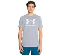 Under Armour UA Sportstyle Logo Update SS - Short Sleeve - Tops - Steel Light Heather/White - Size: LG