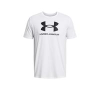 Under Armour Mens Sportstyle Logo Update Short Sleeve in White Cotton - Size Medium