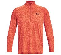 UNDER ARMOUR UA TECH™ 1/4 ZIP GOLF PULLOVER - AFTERBURN / ORANGE BLAST