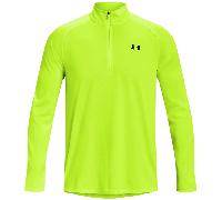 UNDER ARMOUR UA TECH™ 1/4 ZIP GOLF PULLOVER - LIME SURGE / BLACK