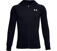 Under Armour UNDKU Kids EU Cotton Fleece Full Zip Warm-up Top - Black//White (001), YLG
