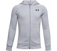 Under Armour UNDKU Kids EU Cotton Fleece Full Zip Warm-up Top - Steel Light Heather//Black (035), YXL