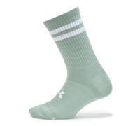 Under Armour Unisex-Adult Essential Crew Socks 6 Pack (377) Hydro Green/Hydro Green/White Medium