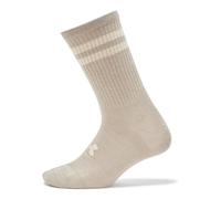 Under Armour Unisex Adult Essential Crew Socks (6 Pairs), (279) Stone / Stone / Timberwolf Taupe, Large