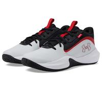 Under Armour Unisex-Adult Lockdown 7 Sneaker, (100) Distant Gray/Castlerock/Red, 12 Women/10.5 Men