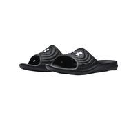 (8 UK, Black/White) Under Armour Unisex Adult Locker IV Sliders