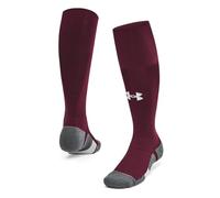 Under Armour Socks Magnetico Over-the-Calf, Unisex 1-Pack, Maroon/Pitch Gray/White, Large