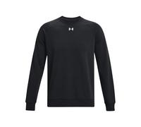 (S, Black/White) Under Armour Unisex Adult Rival Fleece Crew Neck Sweatshirt