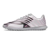 Under Armour Unisex-Adult Shadow Club 4 Turf Rm Soccer Cleats, (035) Steel/Metallic Silver/Black, 16.5 Women/15 Men