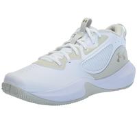 Under Armour Unisex Basketball Shoes, 103 White Silt Metallic Gold, 42.5/43 EU
