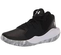 Under Armour Unisex Grade School Jet '21 Basketball Shoe, Black (001)/White, 4.5 US Men