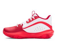 Under Armour Unisex Grade School Lockdown 7, (104) White/Red/Racer Red, 4, US