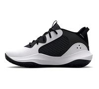 Under Armour Unisex Grade School Ua Lockdown 6 Basketball Shoes Court Performancence, 101 White Black, 6 UK