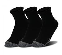 Under Armour Unisex Heatgear Quarter 3pk Trainer Socks with Cooling, Drying Technology, Anti-Odour Fabric Compression Socks plus Arch Support