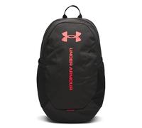 Under Armour Unisex Hustle Lite Backpack, Durable Outdoor Backpack With Water-Repellent Design, Essential Gym Bag with Reinforced Bottom Panel,Black / / Racer Red,OSFM