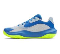 Under Armour Unisex Lockdown 7 Low, Breathable and Lightweight Basketball Shoes, Basketball Trainers with EVA Midsole and Traction,Blue Calm / Blue Atlantis / High Vis Yellow,6.5