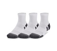 Under Armour Unisex Performance Tech 3-Pack Quarter Socks Size: 4-7.5 (M), Colour: White