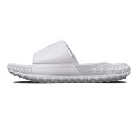 Under Armour Unisex Project Rock 3 Slides Sandal, (100) White/White/Halo Gray, 6 UK