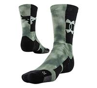 Under Armour Unisex Project Rock Playmaker Crew Socks, Fisher Green/Black, Large