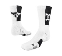Under Armour Unisex Project Rock Playmaker Crew Socks Large White/Black