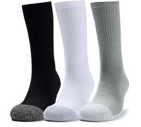 Under Armour HeatGear Crew 3-Pack Socks Size: Extra Large, Colour: Grey