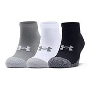 Under Armour Grey, White and Black HeatGear 3 Pack of Locut Socksedium | American Golf, Medium