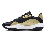 Under Armour Unisex Ua Lockdown 7 Low Basketball Shoe, Black Metallic Gold Black, 7 UK