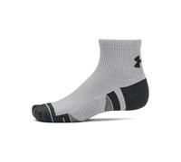Under Armour Unisex UA Performance Tech 3pk Qtr Socks, Black/ grey/ white