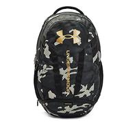Under Armour Unisex's Hustle 5.0 Backpack, Black (007)/Metallic Gold, One Size