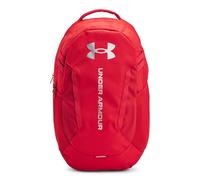 Under Armour Unisex's Hustle 6.0 Backpack, (600) Red/Red/Metallic Silver, One Size