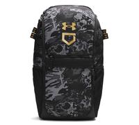 Under Armour Unisex Utility Baseball Backpack Print, (005) Black / / Metallic Gold, One Size Fits All