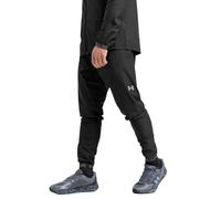 Under Armour Vanish Hybrid Track Pants for Men - Castlerock, Relaxed Fit, Breathable 100% Polyester Fabric, Adjustable Drawcord Waist, Cuffed Ankles & Secure Back Pocket - (Small, Black)