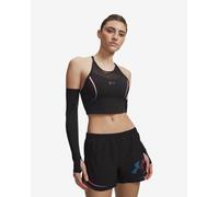 Under Armour Velociti Elite Crop Top Black Pink Blue - S