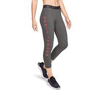 Under Armour Women Favorite Crop Floral Graphic Capri - Jet Grey Medium Heather/Impulse Pink, X-Small