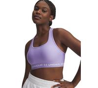 Under Armour Women’s Crossback Mid Impact Sports Bra, (538) Transparent / / White, M