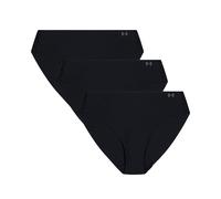 Under Armour Womens 3-Pack Pure Stretch No Show Bikini Underwear, All-Day Comfort & Ultra-Soft Fit, Black
