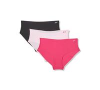 Under Armour UA PURE STRETCH NO SHOW HIPSTER-SOLID3PK, SHADED FUCHSIA, M, Shaded Fuchsia, M