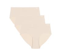 Under Armour Women's 3-Pack Pure Stretch No Show Hipster Underwear - Seamless Invisible Fit, No VPL, Ultra-Soft, All-Day Comfort - Beige